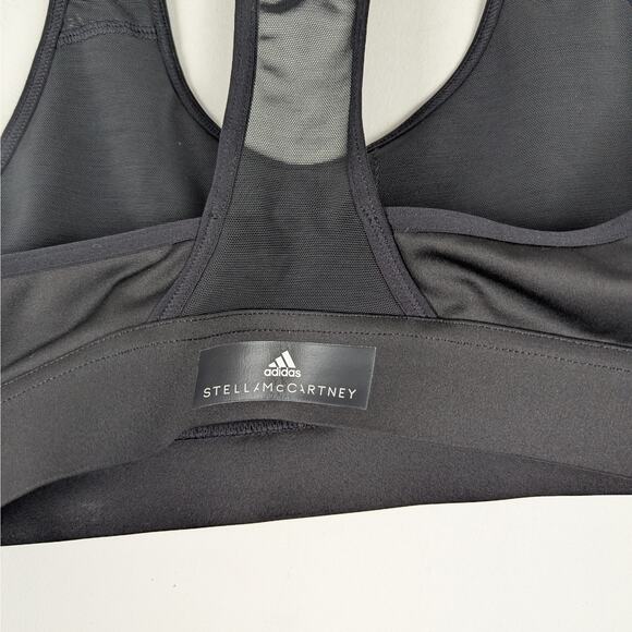 adidas by Stella McCartney Essentials Mesh-Back Sports Bra in Black - Picture 6 of 6